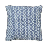 Iker Blue and Ivory Outdoor Pillow